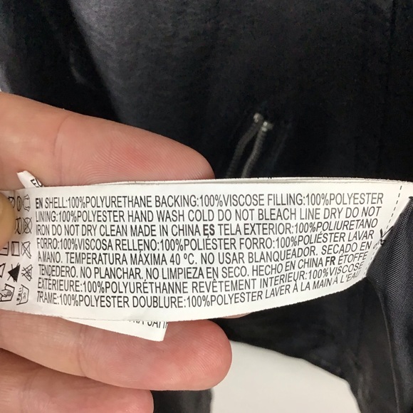 Forever 21 Faux Leather Jacket M Black Moto Biker Zip Up Coat Women’s - Picture 10 of 10